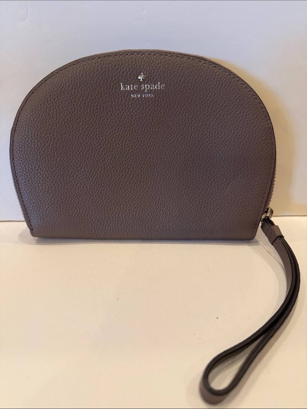 kate spade Pebbled Leather Wristlet - Taupe